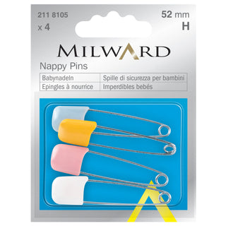 Milward Assorted Nappy Pins 52mm