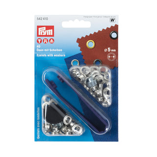 Prym Eyelets & Washers 5mm Silver