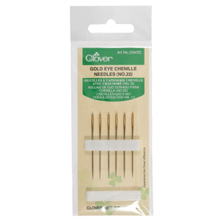 Clover Gold Eye Chenille Needles Size 22