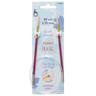 Pony Flair Fixed Circular Knitting Pins 80cm - Full range of sizes available!