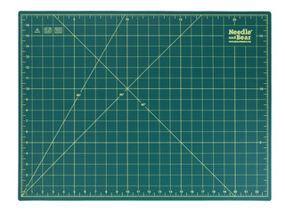 Needle and Bear 18" x 24" (A2) Double Sided Self Healing Cutting Mat - Green