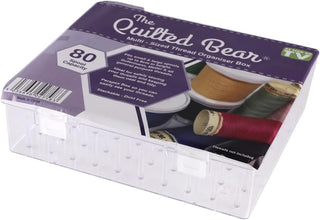 The Quilted Bear 80 Spool Sewing Thread Storage Box