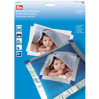 Prym Printable Creative Fabric A4 - 5 Sheets