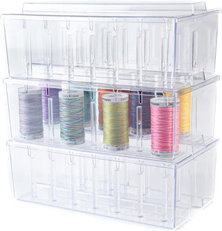 The Quilted Bear 19 Spool Sewing Thread Storage Box