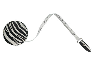 The Quilted Bear Retractable Tape Measure 150cm/60" (Zebra)