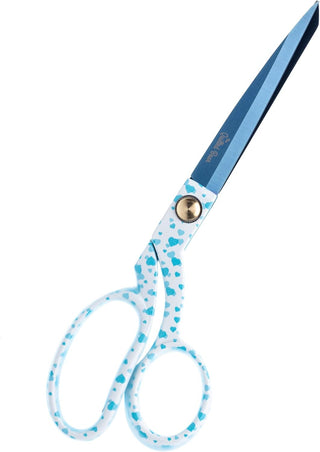 The Quilted Bear Blue Hearts Fabric Scissors (8.5")