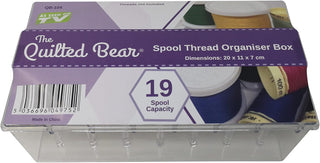 The Quilted Bear 19 Spool Sewing Thread Storage Box