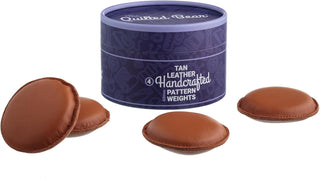 The Quilted Bear Leather Pattern Weights 4 x 60mm (Tan)