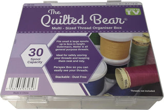 The Quilted Bear 30 Spool Sewing Thread Storage Box