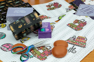 The Quilted Bear Leather Pattern Weights 4 x 60mm (Tan)