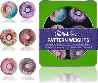 The Quilted Bear Pattern Weights for Dressmaking & Sewing (Donuts)