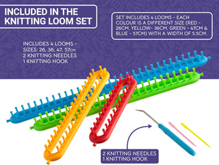 The Quilted Bear Long Knitting Loom Set