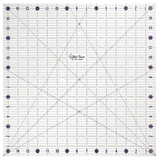The Quilted Bear Non-Slip Acrylic Quilting Rulers (15.5" x 15.5")