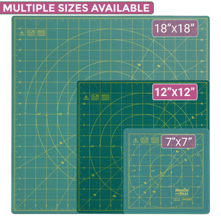 Needle and Bear Rotating Cutting Mat 12'' x 12'' (Green)