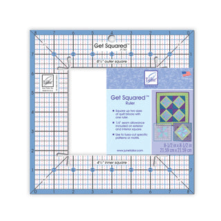 June Tailor Get Squared Quilters Template 8.5" Outer & 4.5" Inner
