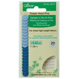 Clover Fine Flower Head Pins Card