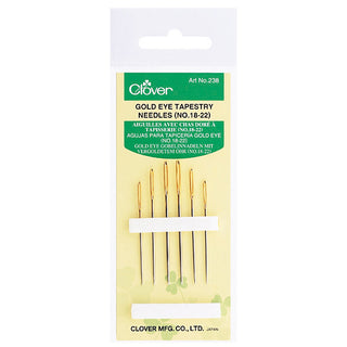 Clover Gold Eye Tapestry Needles 18-22