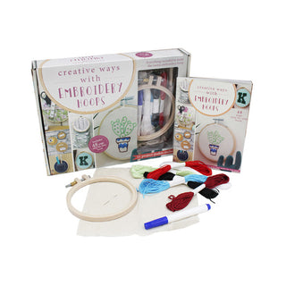 Whitecroft Creative Ways with Embroidery Hoops Box Set