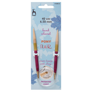 Pony Flair Fixed Circular Knitting Pins 40cm - Full Range of Sizes Available!