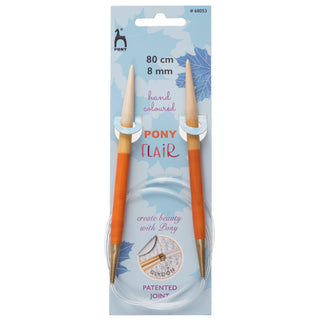 Pony Flair Fixed Circular Knitting Pins 80cm - Full range of sizes available!