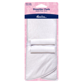 Hemline Standard Extra Large White Set In Shoulder Pads