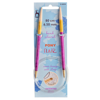 Pony Flair Fixed Circular Knitting Pins 80cm - Full range of sizes available!