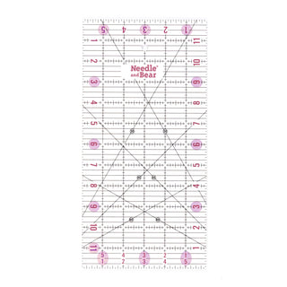 Needle and Bear 6" x 12" Non-Slip Acrylic Quilting Ruler