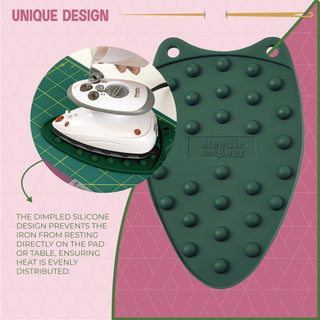 Needle and Bear Mini Silicone Iron Rest (Green)