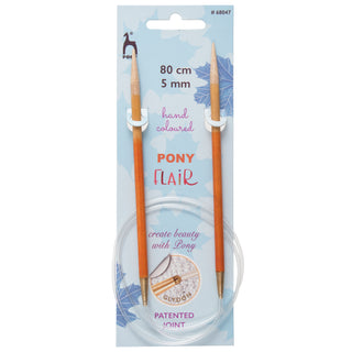 Pony Flair Fixed Circular Knitting Pins 80cm - Full range of sizes available!