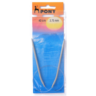 Pony Fixed Circular Knitting Needles 40cm - Full range of sizes available