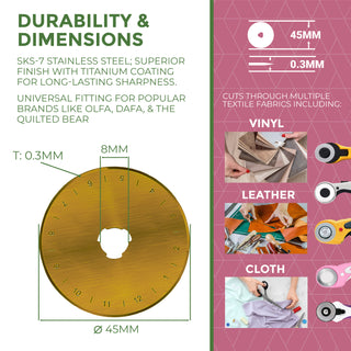 Needle and Bear Ergonomic Soft Grip Rotary Cutter (45mm)