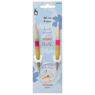 Pony Flair Fixed Circular Knitting Pins 40cm - Full Range of Sizes Available!