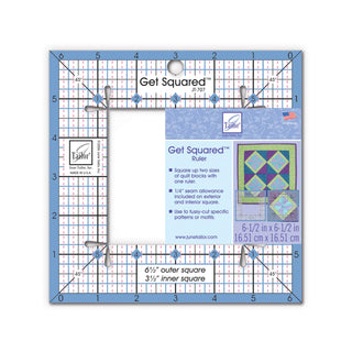 June Tailor Get Squared Quilters Ruler 6.5" Outer & 3.5" Inner Square