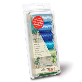 Gutermann Machine Embroidery Rayon 40 Thread Set 7 x 200m Paradise