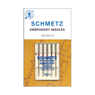 Schmetz Embroidery Machine Needles 75/11 Pack of 5