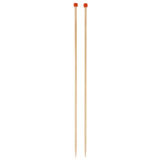 Knit Pro Basic Birch Single-Ended Knitting Pins 40cm - Full Range of Sizes Available!