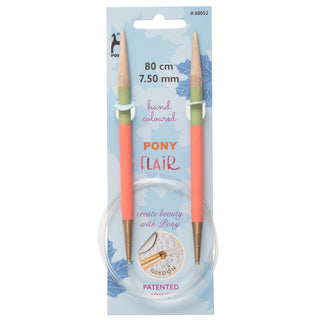 Pony Flair Fixed Circular Knitting Pins 80cm - Full range of sizes available!