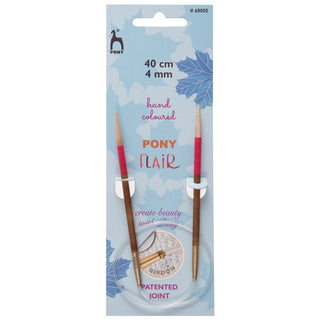 Pony Flair Fixed Circular Knitting Pins 40cm - Full Range of Sizes Available!