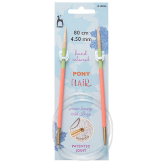 Pony Flair Fixed Circular Knitting Pins 80cm - Full range of sizes available!