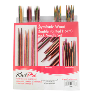 Knit Pro Symfonie Double Ended Knitting Pins Set of 5 - Full Range of Sizes Available!