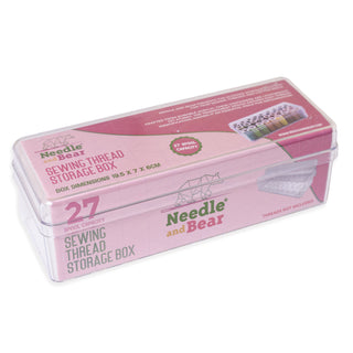 Needle and Bear 27 Spool Sewing Thread Storage Box