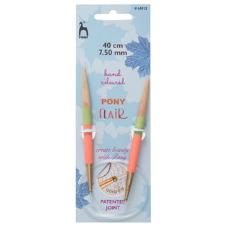 Pony Flair Fixed Circular Knitting Pins 40cm - Full Range of Sizes Available!