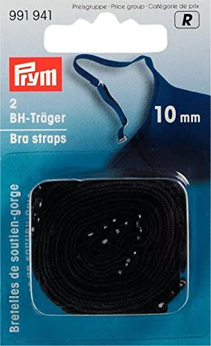 Prym Black Bra Strap - 10mm - 2 Pieces
