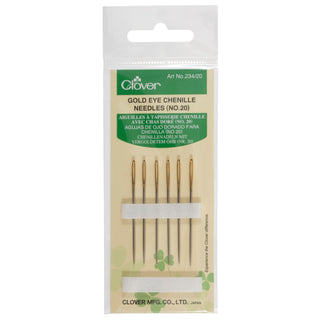 Clover Gold Eye Chenille Needles Size 20