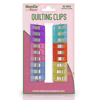Needle and Bear Quilting Clips (18 Pack)