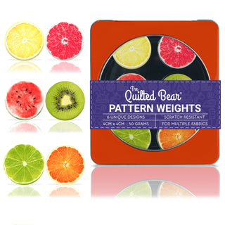 The Quilted Bear Pattern Weights for Dressmaking & Sewing (Funky Fruit)
