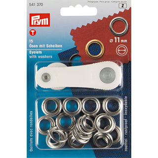 Prym Eyelets & Washers 11mm Silver