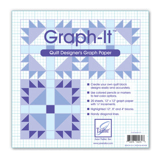 June Tailor Graph It Quilt Designer's Graph Paper 12" x 12"
