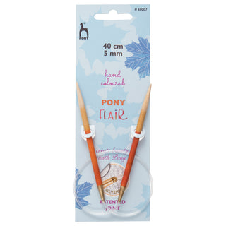 Pony Flair Fixed Circular Knitting Pins 40cm - Full Range of Sizes Available!