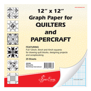 Sew Easy Quilters Graph Paper Pad 12 x 12"
